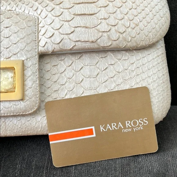 Kara Ross skin Clutch with Gold Hardware - Picture 3 of 14